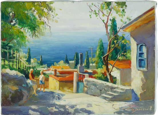 Кучинов Юрий Гаврилович. Крым. Улочка в Алупке 